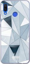 Huawei Nova 3 Hoesje Transparant TPU Case - Mirrored Polygon #ffffff