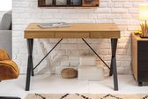 Industrieel bureau STUDIO 110 cm eiken look met lade