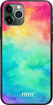 iPhone 11 Pro Hoesje TPU Case - Rainbow Tie Dye #ffffff