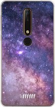 Nokia X6 (2018) Hoesje Transparant TPU Case - Galaxy Stars #ffffff