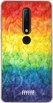 Nokia X6 (2018) Hoesje Transparant TPU Case - Rainbow Veins #ffffff