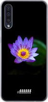 Samsung Galaxy A50s Hoesje Transparant TPU Case - Purple Flower in the Dark #ffffff