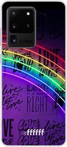Samsung Galaxy S20 Ultra Hoesje Transparant TPU Case - Love is Love #ffffff