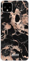 Google Pixel 4 XL Hoesje Transparant TPU Case - Rose Gold Marble #ffffff