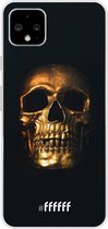 Google Pixel 4 XL Hoesje Transparant TPU Case - Gold Skull #ffffff