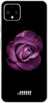 6F hoesje - geschikt voor Google Pixel 4 XL -  Transparant TPU Case - Purple Rose #ffffff