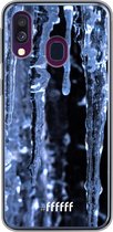 Samsung Galaxy A40 Hoesje Transparant TPU Case - Icicles #ffffff