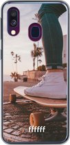 Samsung Galaxy A40 Hoesje Transparant TPU Case - Skateboarding #ffffff