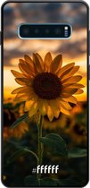 Samsung Galaxy S10 Plus Hoesje TPU Case - Sunset Sunflower #ffffff