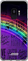 Samsung Galaxy S9 Hoesje Transparant TPU Case - Love is Love #ffffff