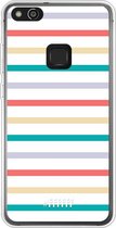 Huawei P10 Lite Hoesje Transparant TPU Case - Pastel Tracks #ffffff