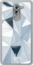 Honor 6X Hoesje Transparant TPU Case - Mirrored Polygon #ffffff