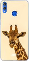 Honor 8X Hoesje Transparant TPU Case - Giraffe #ffffff