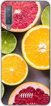 Samsung Galaxy A7 (2018) Hoesje Transparant TPU Case - Citrus Fruit #ffffff