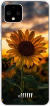 Google Pixel 4 Hoesje Transparant TPU Case - Sunset Sunflower #ffffff