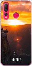 Huawei P30 Lite Hoesje Transparant TPU Case - Rock Formation Sunset #ffffff