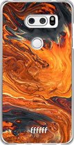 LG V30 (2017) Hoesje Transparant TPU Case - Magma River #ffffff