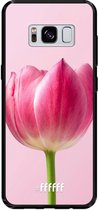 Samsung Galaxy S8 Hoesje TPU Case - Pink Tulip #ffffff
