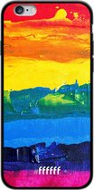 iPhone 6 Hoesje TPU Case - Rainbow Canvas #ffffff
