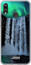 Huawei P20 Lite (2018) Hoesje Transparant TPU Case - Waterfall Polar Lights #ffffff