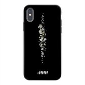 6F hoesje - geschikt voor iPhone X -  TPU Case - White flowers in the dark #ffffff