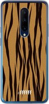 OnePlus 7 Pro Hoesje Transparant TPU Case - Tiger Print #ffffff