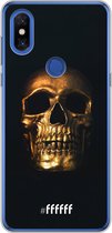 Xiaomi Mi Mix 3 Hoesje Transparant TPU Case - Gold Skull #ffffff