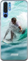 Huawei P30 Pro Hoesje Transparant TPU Case - Boy Surfing #ffffff