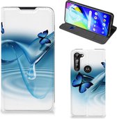 Étui pour téléphone Portefeuille Motorola Moto G8 Power Smart Cover Butterflies