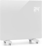 Klarstein Norderney Convectieverwarming - Glazen Front - LC Touch Display - Timer - 2 Warmtestanden 500 & 1000 Watt - Voor Max. 70 M² - 15 - 35 °C - Temperatuursensor & vorstdetector - Temperatuurdisplay - Staand & Wandmontage - Wit