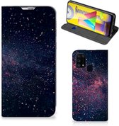 Flip Cover Geschikt voor Samsung Galaxy M31 Smart Cover Hoesje Stars