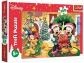 Disney Mickey en Minnie kerstmis puzzel 100 stukjes 5+