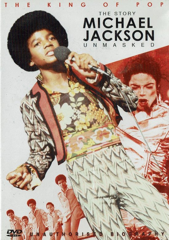 Michael Jackson, de koning van pop, in een kleurrijk jasje met bloemenprint, op het podium.