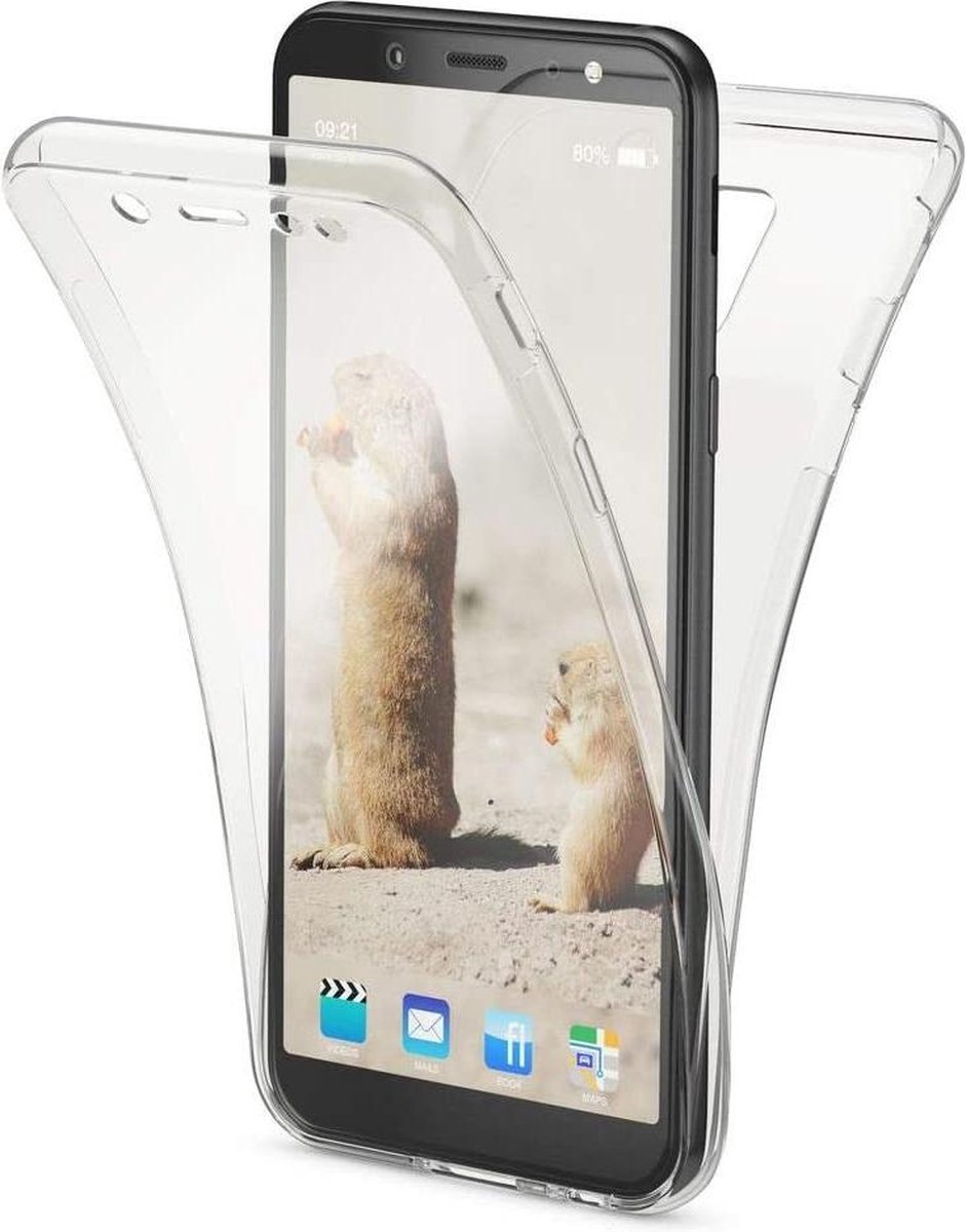 Geschikt voor Samsung Galaxy A6 2018 Hoesje - Transparant 360 Case + Screenprotector