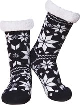 JAXY - Huissokken Dames - Verwarmde Sokken - Anti Slip Sokken - Huissokken - Bedsokken - Warme Sokken - Kerstcadeau Voor Vrouwen - Thermosokken - Dikke Sokken - Fluffy Sokken - Ker