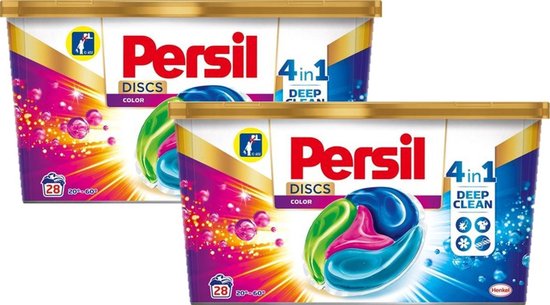 Persil Wasmiddel Discs Color 4in1 wascapsules - 56 capsules (2x28)