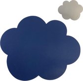 Lucy's Living Luxe Placemat CLOUD - dubbelzijdig - blauw/grijs - 42 x 35 cm - kunstleer - kunststof - kinderen
