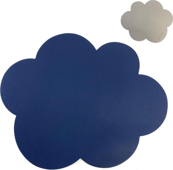 Lucy's Living Luxe CLOUD - double face - bleu / gris - 42 x 35 cm - simili cuir - plastique - enfant