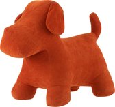 J-Line Hond Deco Mat Fluweel Oranje Large L 65 x B 36 x H 56 cm