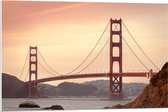 Forex - Golden Gate Bridge - California - 90x60cm Foto op Forex