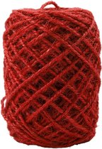 Natuurlijk hennep, dikte 1-2 mm, rood, 150 m/ 1 rol