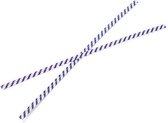 Bindstrips 15.2x0.4cm Papier Wit/Blauw gestreept (1000 stuks)