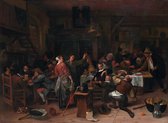 Jan Havicksz. Steen, Prinsjesdag, 1660 - 1679 op aluminium, 80 X 120 CM