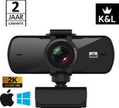 K&L Webcam - 2K Quad HD - Met microfoon - 4 megapixels - Voor Mac en Windows