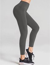 Comfortabele Dames Sportlegging - Donkergrijs - Maat L