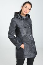 Cassis - Female - Lange jas met textuur  - Grijs