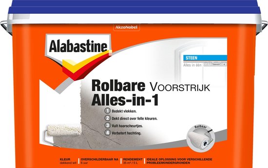 Alabastine Rolbare Voorstrijk 4 In 1 5 Ltr - Alabastine