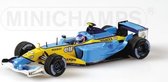 The 1:43 Diecast Modelcar of the Renault R23 #7 of 2003. The driver was Jarno Trulli. The manufacturer of the scalemodel is Minichamps.This model is only online available