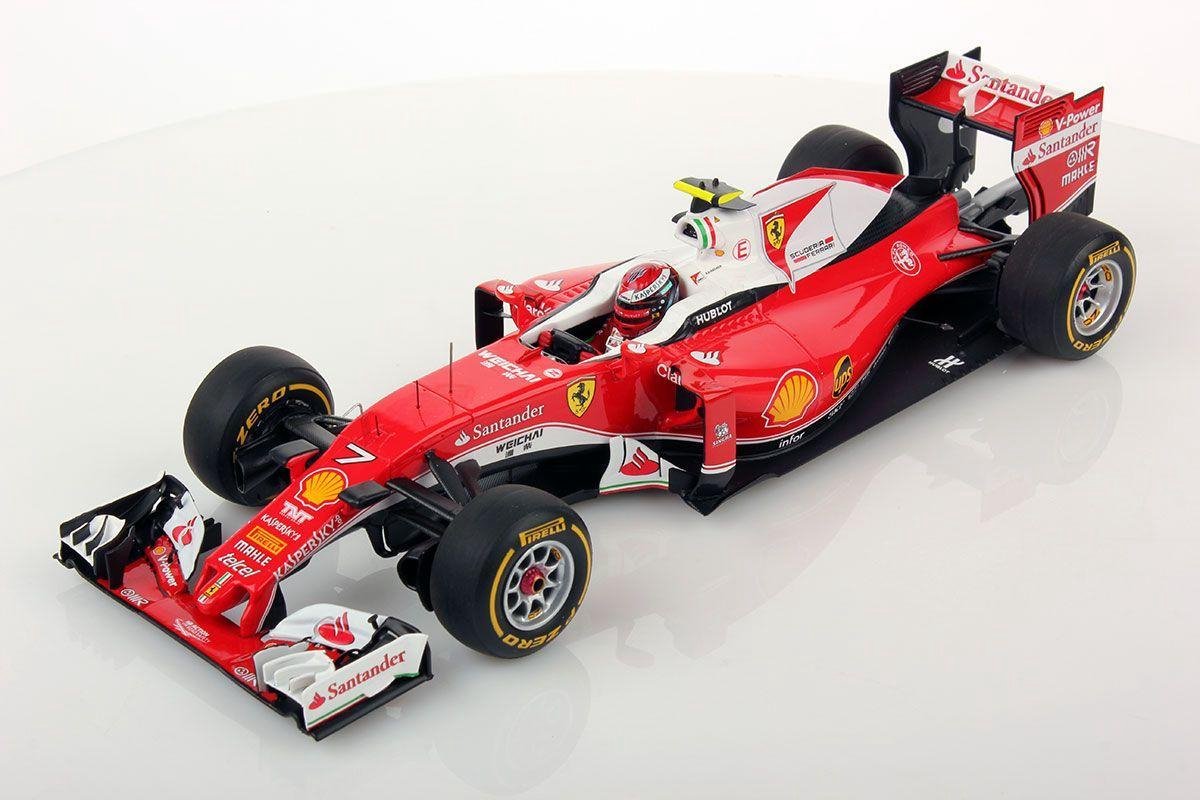 De 1:18 Diecast modelauto van de Ferrari SF16-H #7 van de GP van Maleisië in 2016.De coureur is Kimi Raikkonen.De fabrikant van dit schaalmodel is Looksmart.