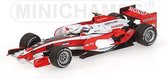The 1:43 Diecast Modelcar of the Super Aguri SA08 #19 of 2008. The driver was Anthony Davidson. The manufacturer of the scalemodel is Minichamps.This model is only online available